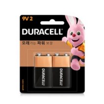 듀라셀 알카라인 건전지 9V, 2개, 1개