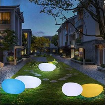 조약돌조명 야외 잔디 빛나는 벤치 방수 조경 장식, 충전식 모델 45x45x40CM 1