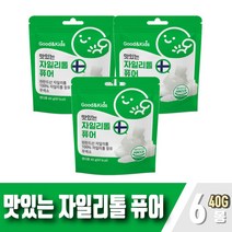 맛있는 자일리톨 퓨어맛 캔디 사탕 핀란드산 100% 자일리톨 당류 제로 식약처 해썹 인증, 6봉, 40g