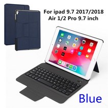 포켓몬키캡 kemile 울트라 슬림 케이스 키보드 ipad 9.7 pro 5 무선키보드, 9.7-2블루