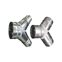 바지관 Y자형 함석 덕트 닥트 부속 부자재 환기구 100mm~200mm, 바지관 125X125X125mm, 1개