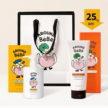 어라운드베베 퓨어로션 300ml +퓨어시카크림200ml+선물용쇼핑백