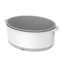 과일 초음파 세척기 야채 고추 손잡이가 있는 초음파 야채 세탁기 곡물 정화 바구니 배터리 구동 주방 가, 02 Black