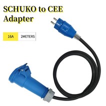백색소음기 스터디카페 아날로그 강아지 EU schuko를 CEE IEC316P6 플러그 전원 코드 산업용 헤비 듀티 연, 한개옵션0