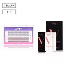 1+1 속눈썹 컬링2-STEP, 속눈썹 펌 풀키트, 블랙 엣지 A타입 + 언더, 10mm