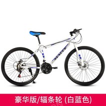 입문용 자전거 27인치 노펑크 타이어 바이크 가벼운 700C MTB 산악용, 21단, 26인치, 화이트