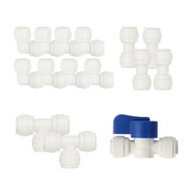 필터탑스 정수기부품 세트 6mm L피팅 8개 + I피팅 4개 + T피팅 2개 + 볼밸브 1개, 1세트