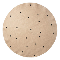 펌리빙 원형 주트 러그 100cm 내추럴블랙 집꾸미기 북유럽 모던홈