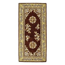 Minuteman International Cee Oriental 울 난로 러그 직사각형 142.2cm x 66cm(56인치 26인치), 56 in x 26 in, Coffee, Coffee