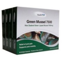 헬스업 뉴질랜드 초록잎홍합 그린머슬 오일 7500 240캡슐 1통, 60캡슐, 1박스, 60정