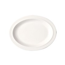 [시라쿠스] 메이플 타원접시 23cm(9인치) 화이트 1P /오발플레이트/타원형접시
