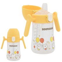 순수아 원터치 스파우트컵 240ml 추빨대, 스파우트컵 240ml-옐로우, 1개