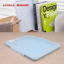 투명 파일 케이스 양면 통 부동산 계약서 포트폴리오 악보 플라스틱 서류 도큐먼트 A4, 투명-대, 색상/사이즈
