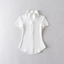 여성용 승마 티셔츠 반팔 피트니스 셔츠 상의 의류 장비 여름, [03] L 59-65kg, [12] as pictures, 1개