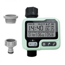 점적호수 관수자재 농업용 호수 정원 호스 타이머 프로그래밍 가능한 스프링클러 야외 물방울 관개 시스템 비 지연/수동/자동, 하늘색