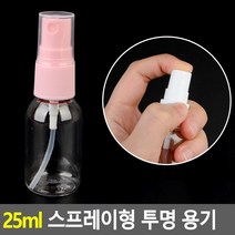 휴대용 공병 향수리필툴 펌프형 주사기 향수리필 미스트용기, 25ml 스프레이형 투명 용기