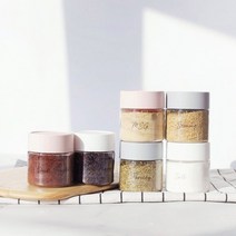 가쯔 레터링 양념통용기 조미료통 (300ml) 6개세트+스티커증정, 인디핑크