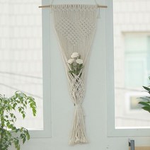 다이아 마크라메 벽장식 화분걸이