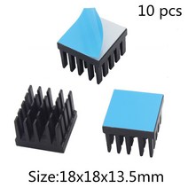 램방열판 알루미늄 라디에이터 전자 ic chip ram mos dynatron raspberry pi 냉각 열 전도성 테이프, 18x18x13.5mm