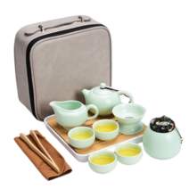 MONTHERIA 몬테리아 다도세트 선물용다기 도자기 찻잔 세트 휴대용 다기 세트 여행용 캠핑용, B1-가방 선물세트
