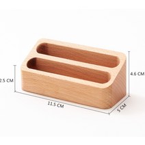 나무 명함꽂이 사무실 테이블 우드 선반 명함 카드 거치대 케이스 선물 원목 명함함, 느티나무 사면 2칸 명함 케이스개