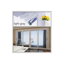 비닐 스테인드 글라스 필름 스티커 방폭 인테리어 애완 동물 장식 Membran 변경 다채로운 투명 창, light gray