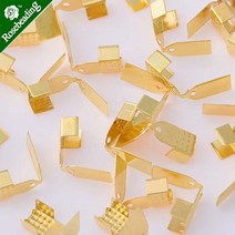 비즈공예 원석 360 가죽 목걸이코드 크림프 로듐 도금 엔드 캡 팁 체인 고리 DIY 쥬얼리 커넥터 4x9mm, 04 gold plated