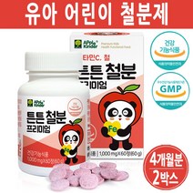 유아철분제 어린이 아이 키즈 아동 초등학생 철분제 종합 영양제 비헴철 비타민C 독일산, 2병, 키즈철분(60정)