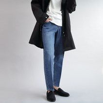 디벨로 남성용 베이직 10부 반밴드 스트레이트진