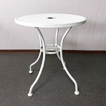 피카소가구 둥근망테이블 60cm/80cm 철망 원형 테이블 화이트 야외가구 펜션, 둥근망테이블80 (화이트색상)