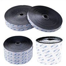 Strong Self Adhesive Hook loop Fastener Tape Nylon Sticker Magic Tape Adhesive with 3M Glue Sticker, [5] 110mm 1Meter, [1] Black