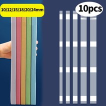 10 개/몫 10-24mm 핫멜트 바인딩 테이프 필름 접착제 DIY 열 도서 보고서 파일 커버 플랫 스티커 액세서리, [03] 24mm-white