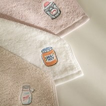 키친 드로잉 자수 핸드타올, 핑크