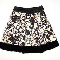 185.SATIN 꽃무늬패턴 모직실크 롱스커트/정품/여성