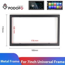 Podofo-2 Din 자동차 라디오 프레임 7 인치 멀티미디어 플레이어 금속 현대 닛산 도요타 2 딘, 한개옵션0
