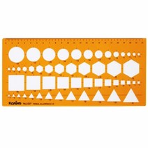 [우수상품]^^&&^^+++ 코링 종합형판 템플렛 No.102F 디자인 제도용품 분도기 자유곡선자