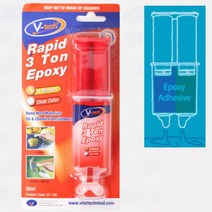 에폭시 동시주입 주사기용기 순간접착제 에폭시접착제 25ml 만능접착제 노즐형 금속 유리 도자기 석재