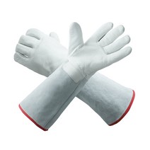 액체 질소 보호장갑 드라이아이스 초저온 방한 장갑, 길이 36CM 코튼 라이닝