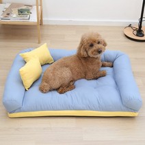 유앤펫 강아지 고양이 뒹굴 방석L(null), 블루