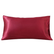 편안한 새틴 헤어 뷰티 베개 케이스 홈 데코 베개 커버 쿠션 홈 데코, 02 51cm x 76cm, 07 red_02 51cm x 76cm
