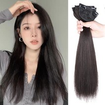 온리정 긴생머리 매직스타일 똑딱이 헤어피스 붙임머리 부분가발 55cm 3개, 라이트 브라운