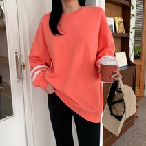 겟잇미 하너미 레터링 나염 루즈핏 여성 맨투맨