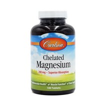 칼슨랩스 carlson labs Chelated Magnesium 180 Count, 180정, 1개