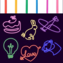 풀템 DIY 네온사인 만들기 EVA 키트 조명 풀패키지 빨강, 풀패키지(노랑)