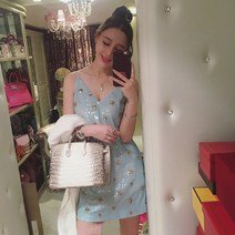 끈나시 뷔스티에원피스 별 글리터 리본스트랩 짧은 A라인 스윗 러블리 여름 인싸템 1669254380