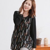 엄마옷 백합사 이중쉬폰 레인보우 나팔소매 블라우스[D8188167] 40대 50대 중년여성의류 여성용 마담 미시