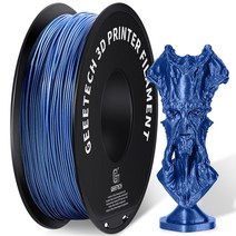 휴비나인 3d펜잉크 GEEETECH 3d 실크 PLA 필라멘트 3D 프린터 소재 안전 진공 포장 특수 색상 버블 프리 용 1kg175mm 스풀 와이어, sparkly blue+미국