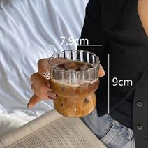 일본과 같은 후지 산악 유리 컵 내열 유리 물 컵 아이스 크리에이티브 커피 컵 내구성 있는 음료 용기 1 개, B_as shown