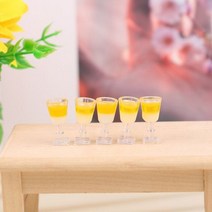 미니 밀크 쉐이크 아이스크림 레몬 우유 과일 차 물 컵 딸기 바나나 미니어처 인형의 집 액세서리 주방 완구, As pictures 9