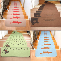 시온넷 계단 논슬립 미끄럼방지패드 안전매트 5장세트, 5장, 55cm고양이베이지